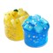 2 Pieces Jelly Cube Crunchy Slime Kit,Non Sticky,Super Soft Sludge Toy,Birthday Gifts for Kids,DIY Crystal Glue Boba Slime Party Favor for Girls & Boys(Blue,Yellow)